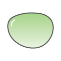 Bifocal colored lens - green